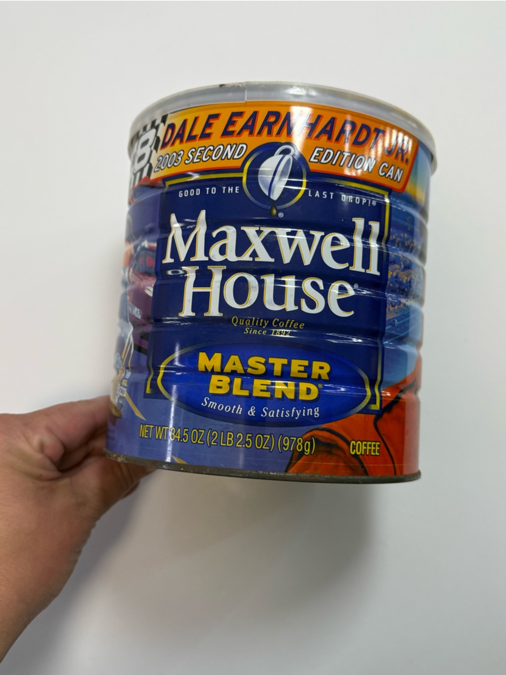 Vintage Maxwell House coffee can 2003 Dale  Earnhardt Jr.